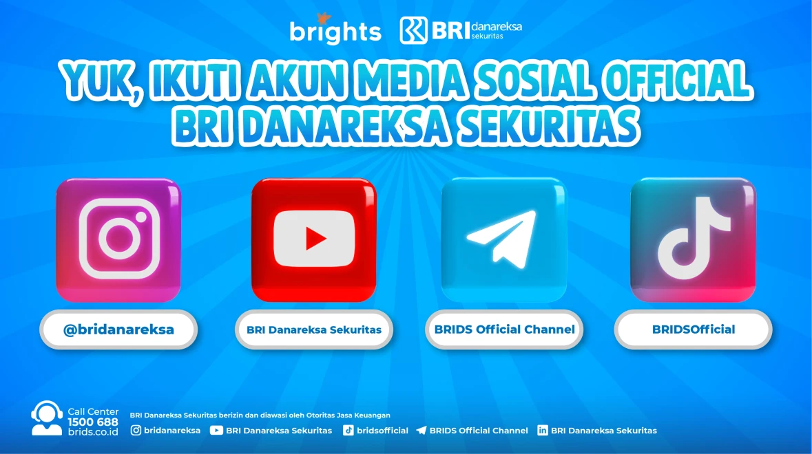 Ikuti Akun Media Sosial Official BRI Danareksa Sekuritas