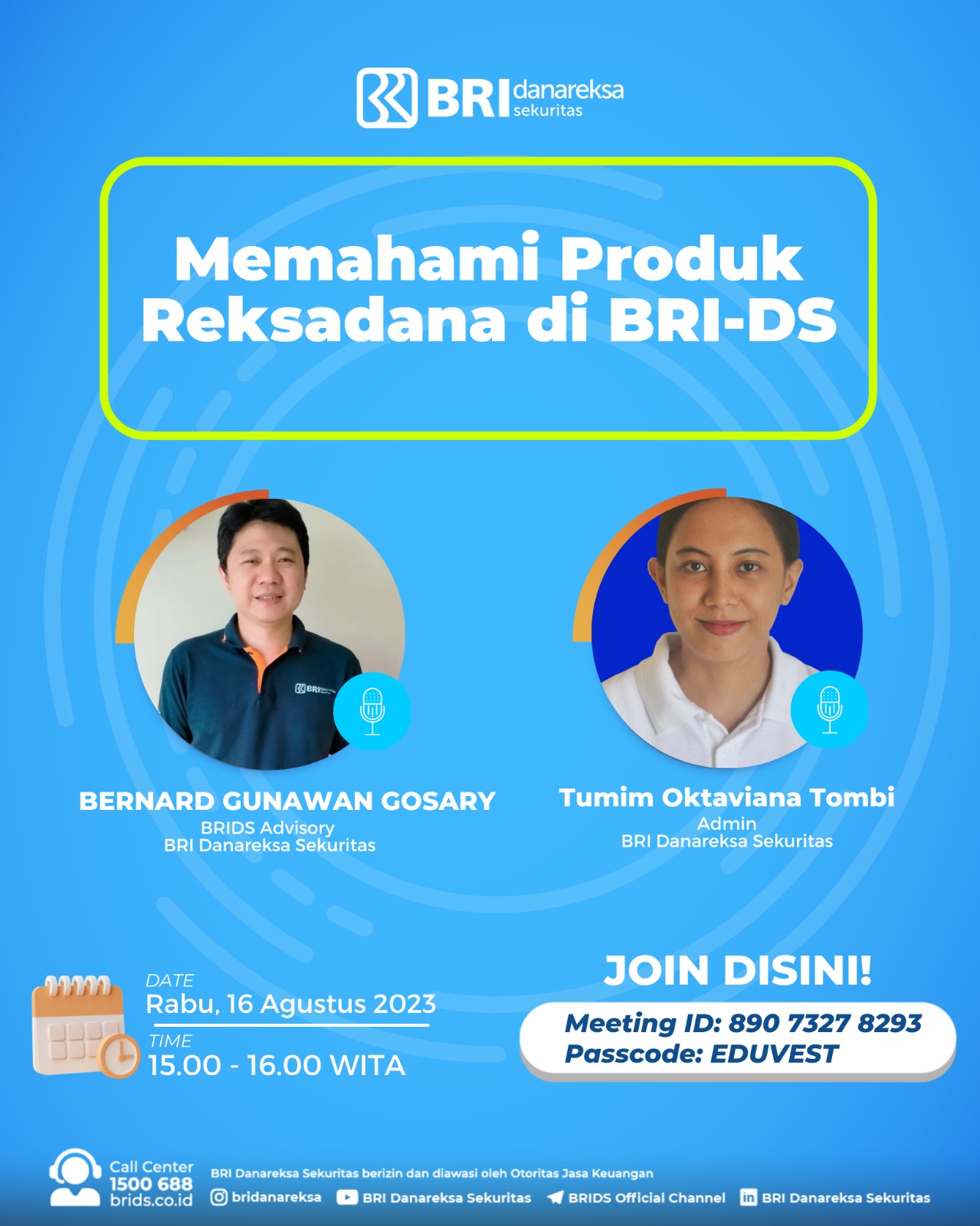 Memahami Produk Reksadana Di BRI-DS (16 Agustus 2023)