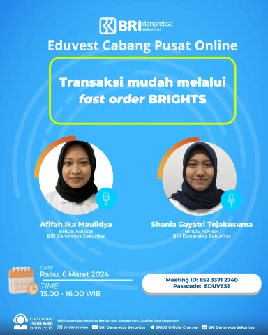 Transaksi mudah melalui Fast Order BRIGHTS