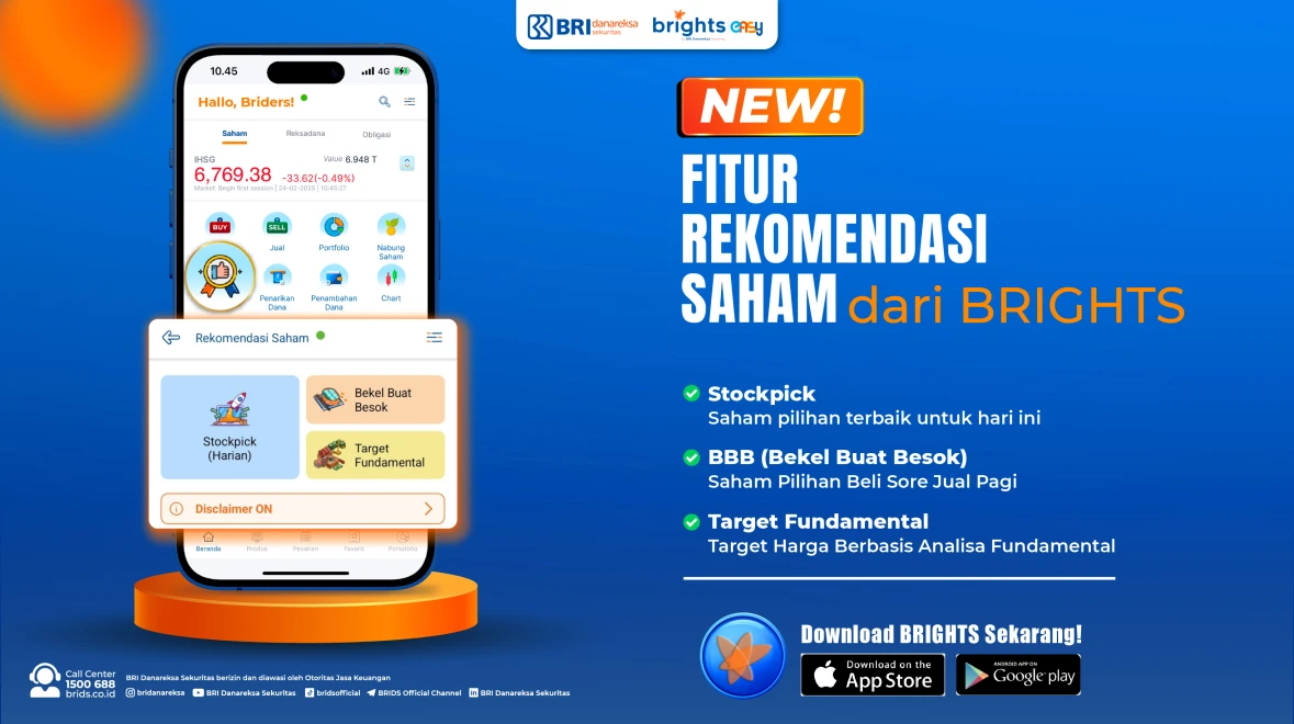 NEW! FITUR REKOMENDASI SAHAM DARI BRIGHTS.