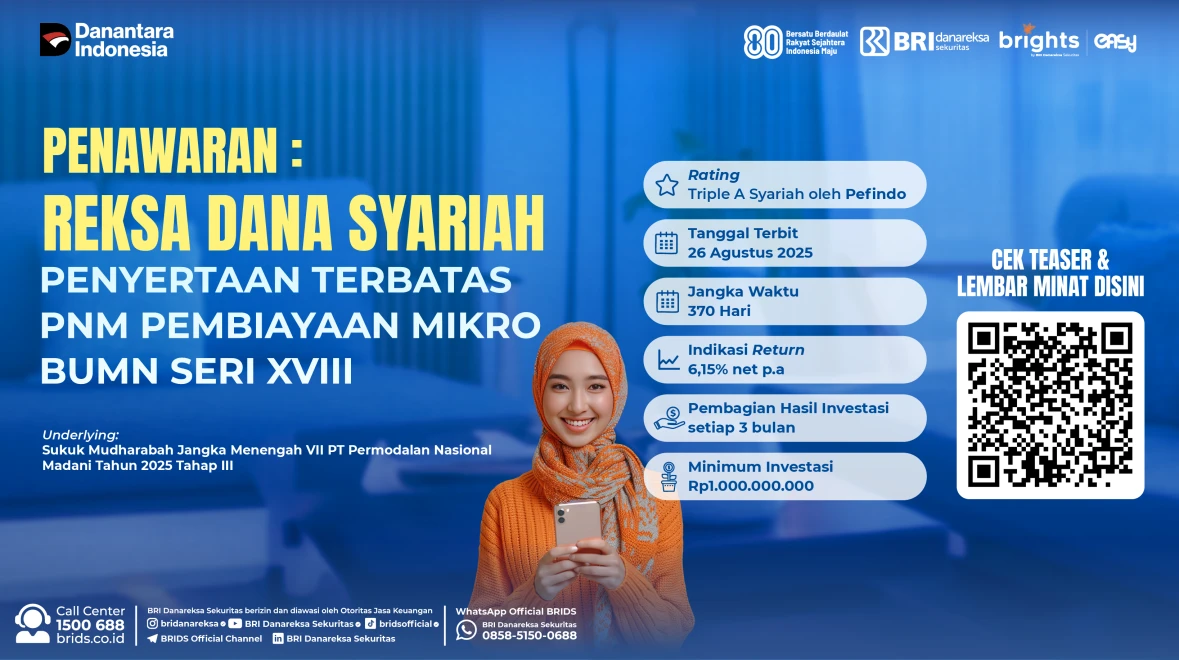 Offering : Reksa Dana Syariah Penyertaan Terbatas PNM Pembiayaan Mikro BUMN Seri XVIII