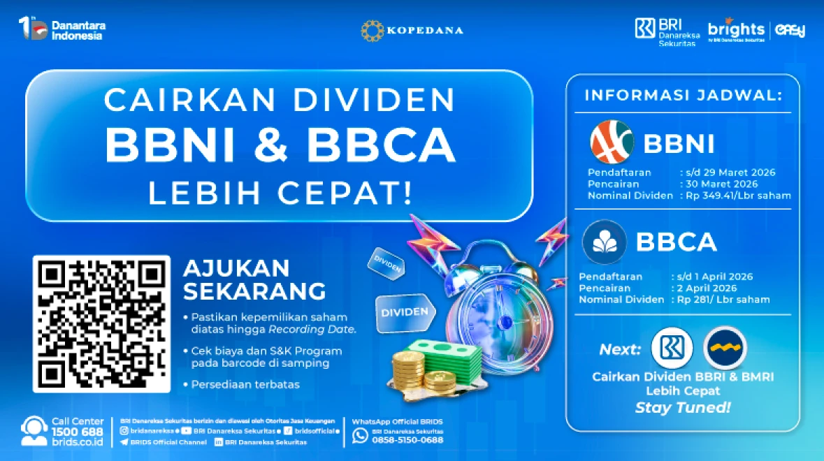 📢 CAIRKAN DIVIDEN LEBIH CEPAT: BBNI & BBCA