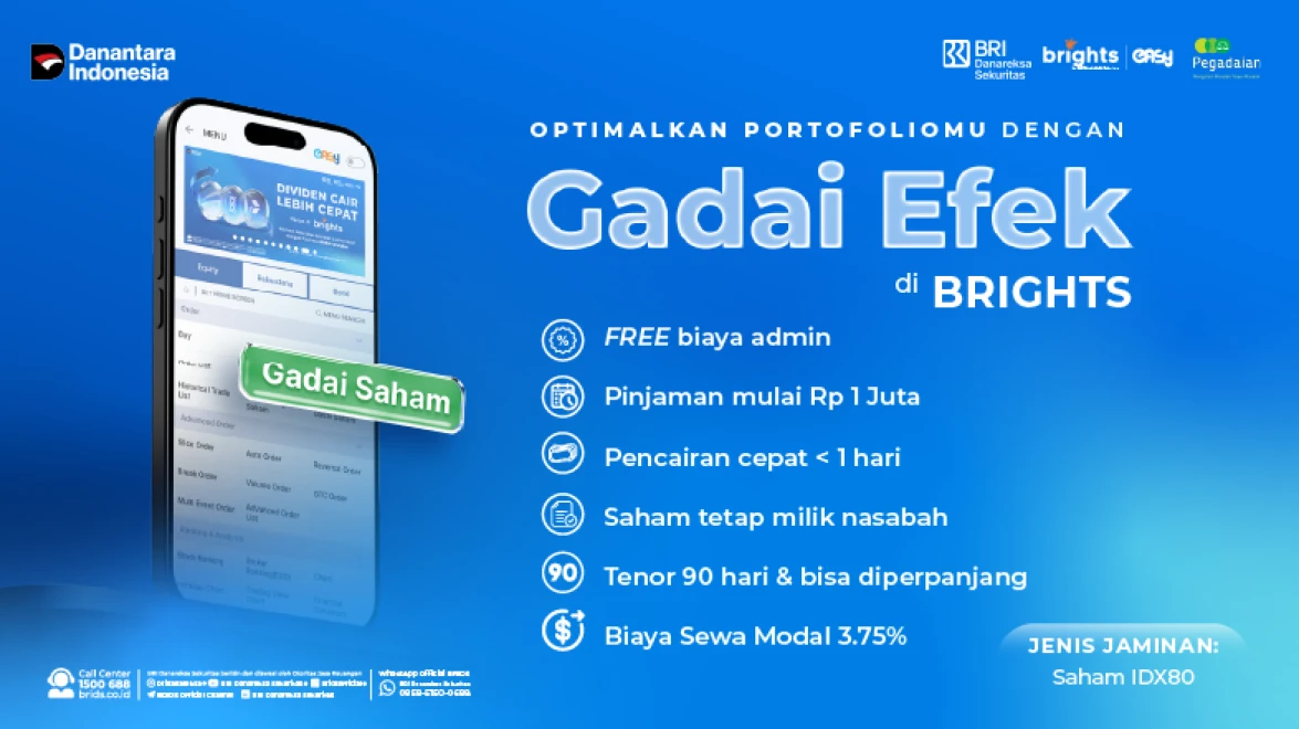 Optimalkan portofolio investasimu melalui fitur Gadai Efek di BRIGHTS!