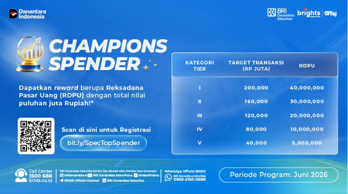 CHAMPIONS SPENDER – INVESTASI BESAR, REWARD LUAR BIASA!